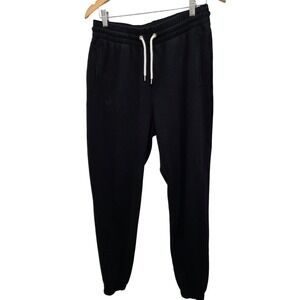 GAP Black Men Jogger Sweatpants With Elastic Waist & Drawstring Closure Size M